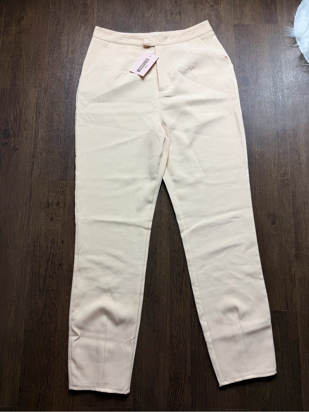 NWT Missguided Beige Basic Cigarette Trouser